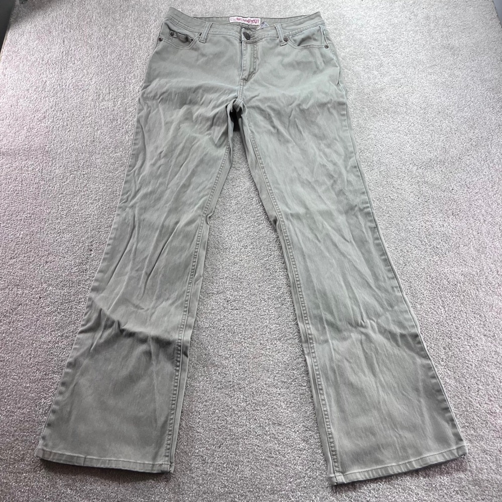 Faded Glory Bootcut Pants Womens 10 Missy Average Green Stretch Twill Mid Rise